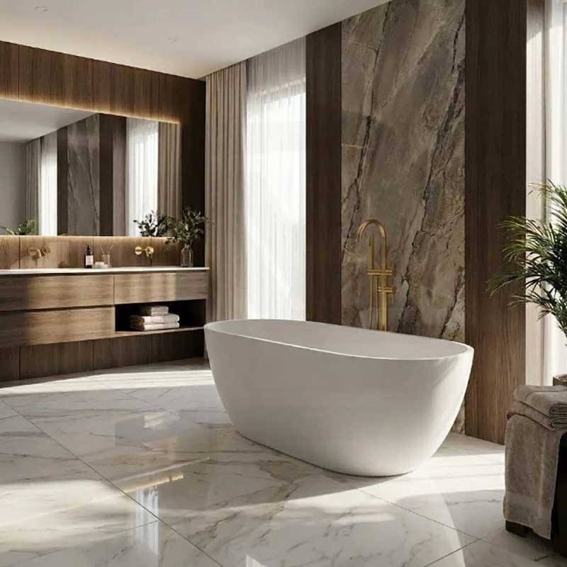 Veda Freestanding Acrylic Bathtub NO Overflow 1690x775x595mm - Variant Colour