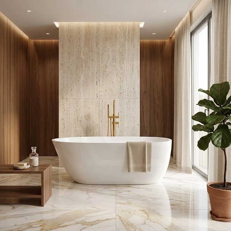 Veda Freestanding Acrylic Bathtub NO Overflow 1690x775x595mm - Variant Colour