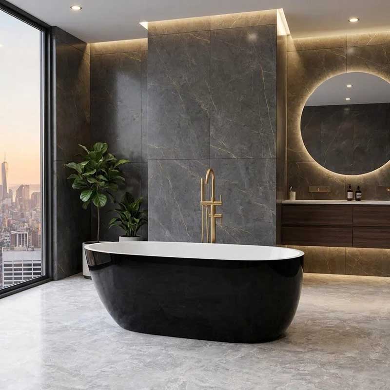 Veda Freestanding Acrylic Bathtub NO Overflow 1690x775x595mm - Variant Colour