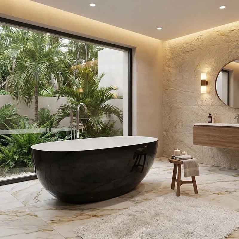 Veda Freestanding Acrylic Bathtub NO Overflow 1690x775x595mm - Variant Colour