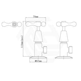 Chrome Brass 1/4 Turn Washing Machine Stop