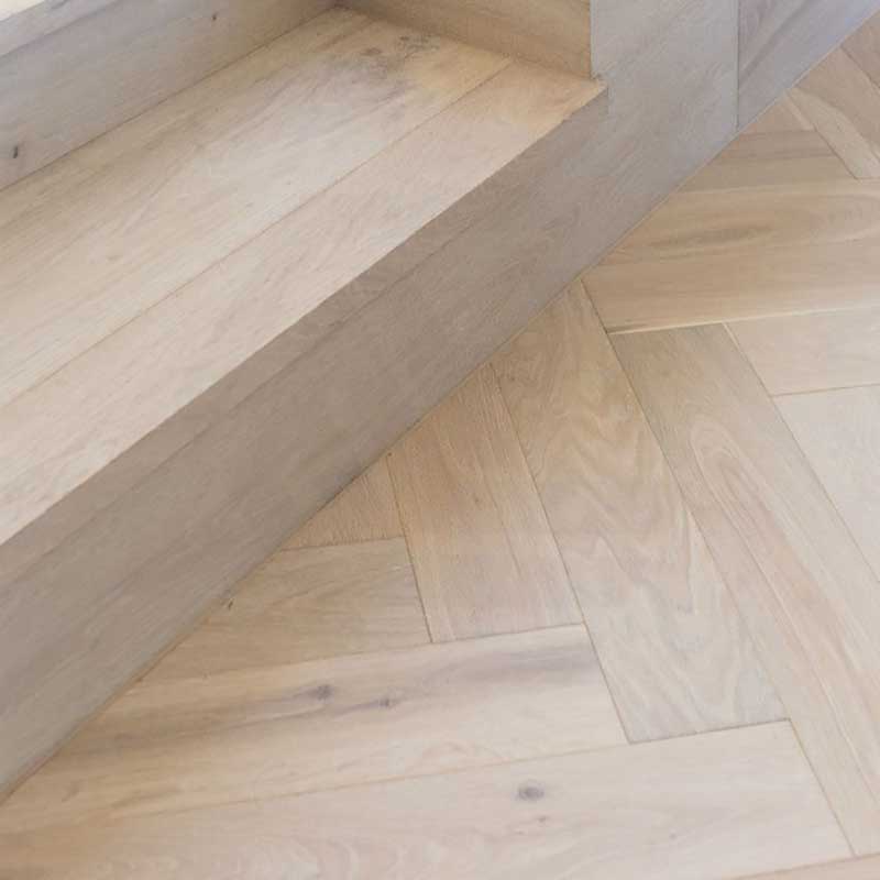 Preference Floors De Marque European Oak Herringbone Chateau Grey T&G 15mm Engineered Flooring