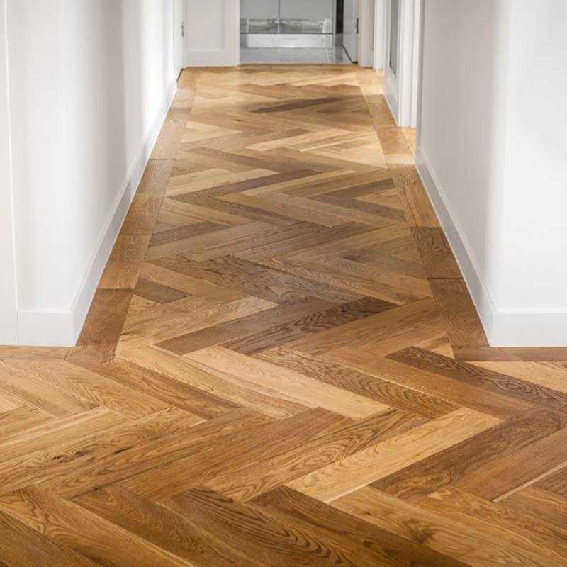 Preference Floors De Marque European Oak Herringbone Cognac T&G 15mm Engineered Flooring
