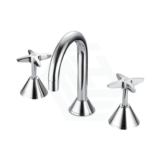 Pgnz Chrome Brass & Zinc Alloy Tap Set For Basin Bath/Basin Sets