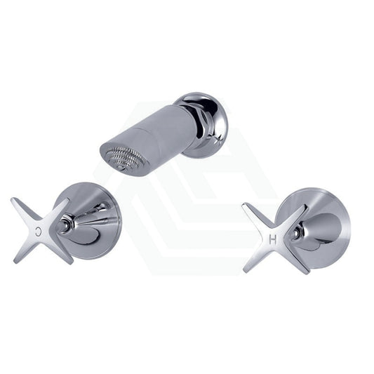Pgnz Chrome Shower Tap Set With Short Spout Wall Mounted