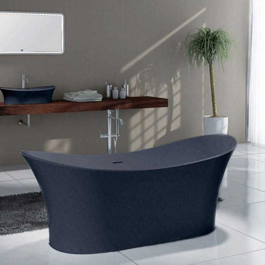 Pietra Bianca 1750Mm Crown Oval Multi - Colour Freestanding Stone Bathtub Bathtubs