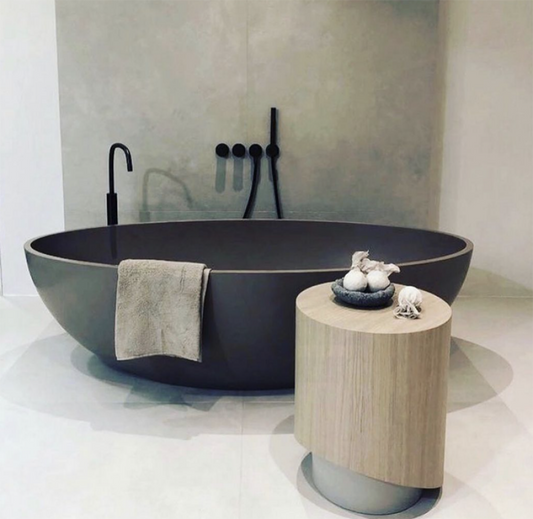 Pietra Bianca 1760Mm Coco Oval Multi - Colour Freestanding Stone Bathtub Bathtubs