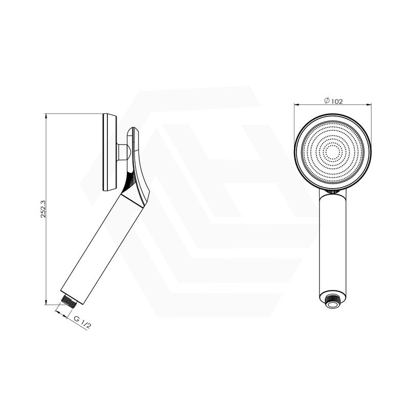 Aroma Sense Prestige Round Stainless Steel Handheld Shower Rose Gold
