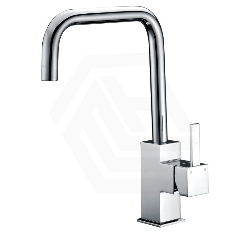 Sara Solid Brass Chrome Swivel Kitchen Sink Mixer Slim Rectangle Handle
