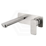 Eden Brushed Nickel Soft Square Brass Wall Mixer with Spout