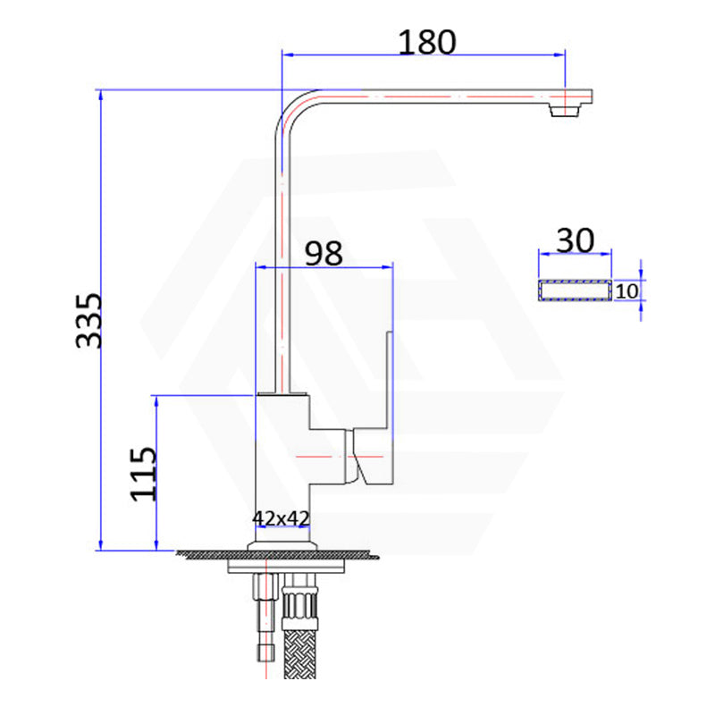 Rosa Chrome Brass Kitchen Sink Mixer Tap 360 Swivel