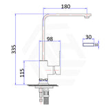 Rosa Chrome Brass Kitchen Sink Mixer Tap 360 Swivel