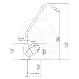 Puretec Long Reach Chrome ¼ Turn Filter Tap for Kitchen, Filter System Available