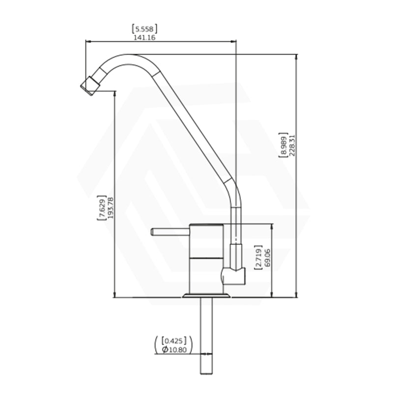 Puretec Chrome Long Reach ¼ Turn Filter Tap for Kitchen, Filter System Available