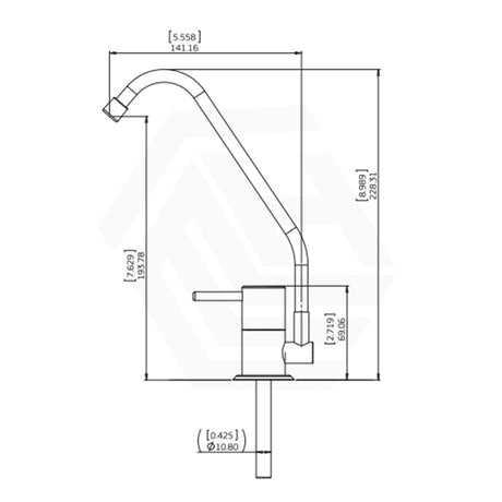 Puretec Chrome Long Reach ¼ Turn Filter Tap for Kitchen, Filter System Available