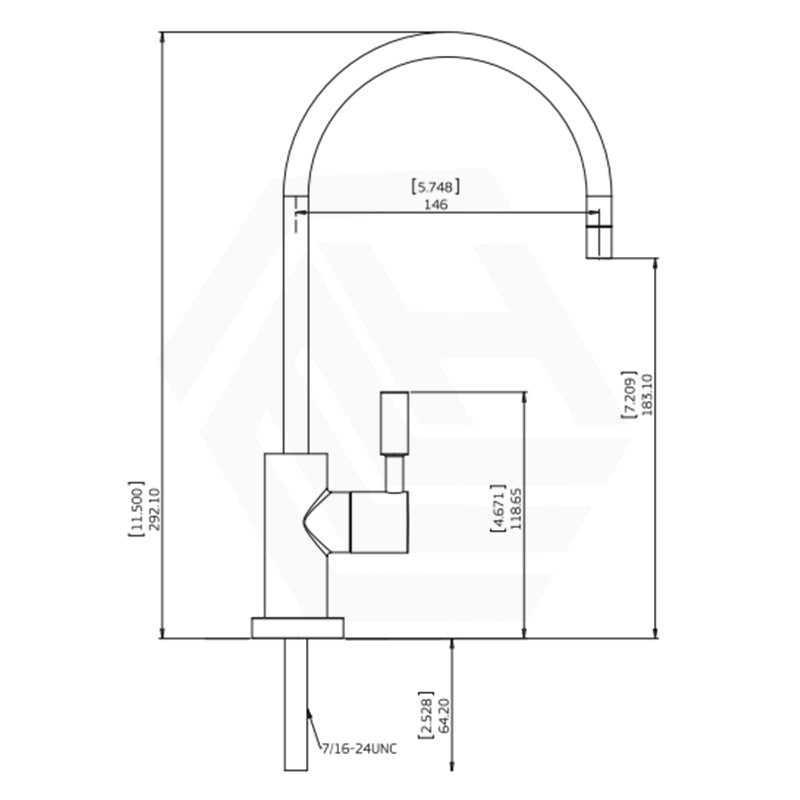 Puretec Chrome Goose Neck ¼ Turn Filter Tap for Kitchen, Filter System Available