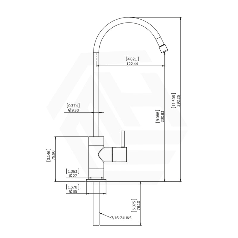 Puretec Chrome High Loop ¼ Turn Filter Tap for Kitchen, Filter System Available