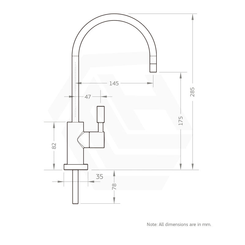 Puretec Goose Neck Chrome High Loop 1/4 Turn Mixer Tap, Filter System Available
