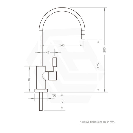 Puretec Goose Neck High Loop 1/4 Turn Mixer Tap In Various Colours, Filter System Available