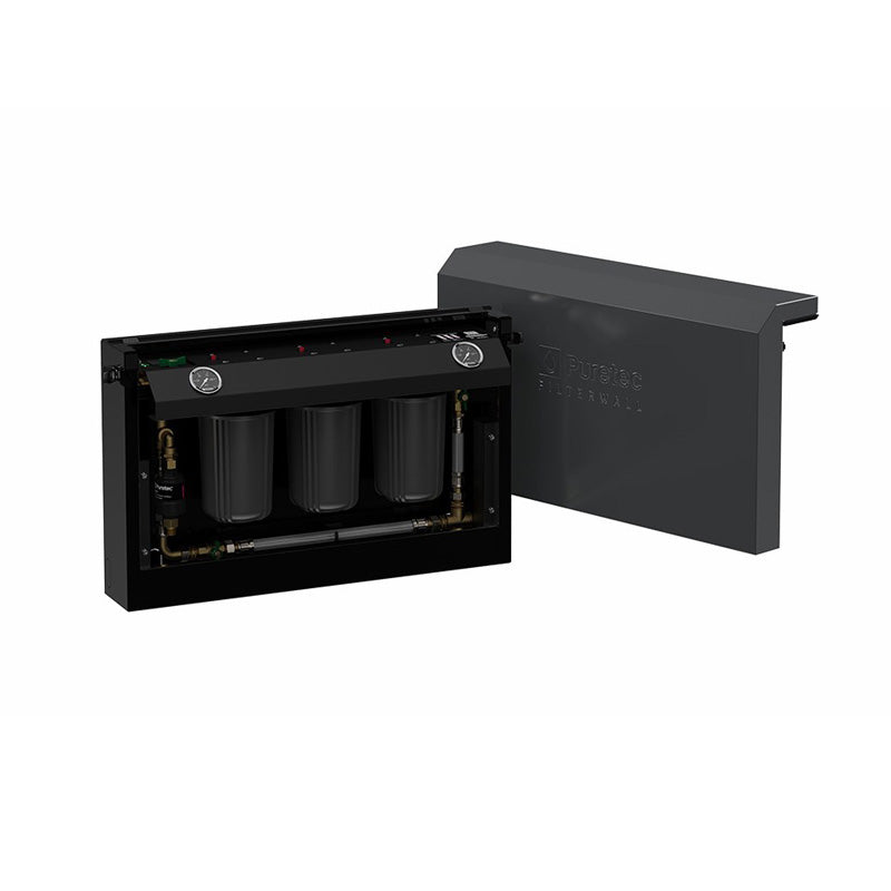 Puretec FilterWall Freestanding 3 Stage Whole House Filtration System 30 L/min With ScaleProtect™ & Plumbed Bypass Available In 4 Colors Filter Cover
