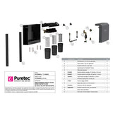 Puretec FilterWall Freestanding 3 Stage Whole House Filtration System 30 L/min With ScaleProtect™ & Plumbed Bypass Available In 4 Colors Filter Cover