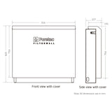 Puretec FilterWall Freestanding 3 Stage Whole House Filtration System 55 L/min With ScaleProtect™ & Plumbed Bypass Available In 9 Colors Filter Cover