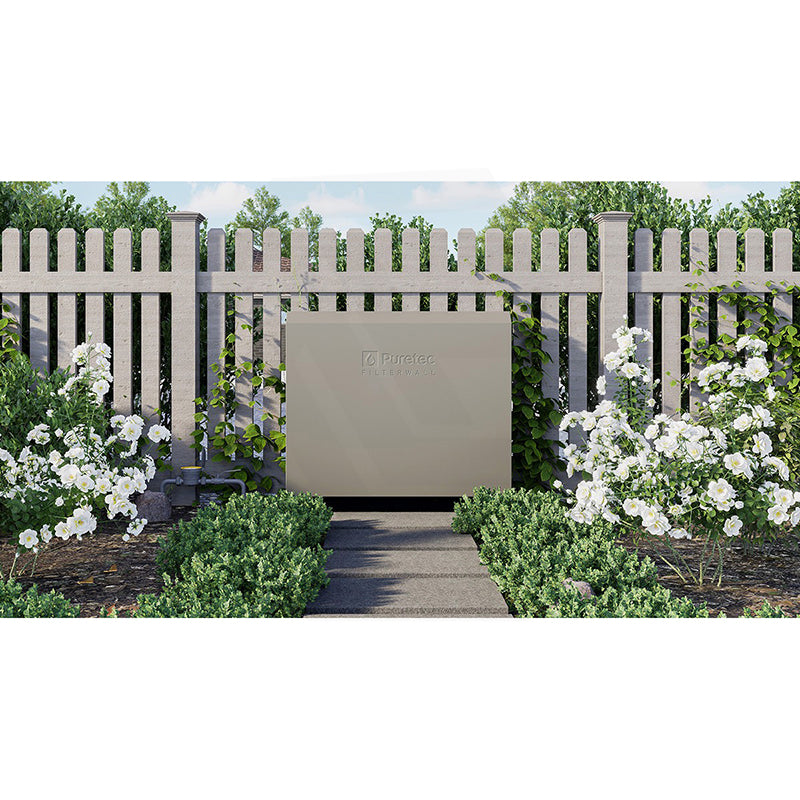 Puretec FilterWall Freestanding 3 Stage Whole House Filtration System 55 L/min With ScaleProtect™ & Plumbed Bypass Available In 9 Colors Filter Cover