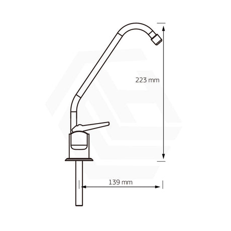 Puretec Long Reach Chrome & Black Filter Tap, Filter System Available