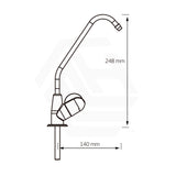 Puretec Long Reach Chrome Filter Tap, Filter System Available