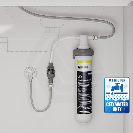 Puretec Long Reach Chrome ¼ Turn Filter Tap for Kitchen, Tubing Kit and Filter System Available