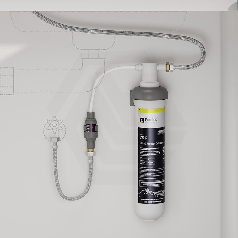 Puretec Z1 & Z6 Three Stage Undersink 0.1 Micron Water Filter System