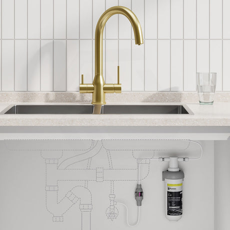 Puretec Tripla Elite-10 High Loop 3-Way Kitchen Mixer Tap with Water Filter Variant Colour Available