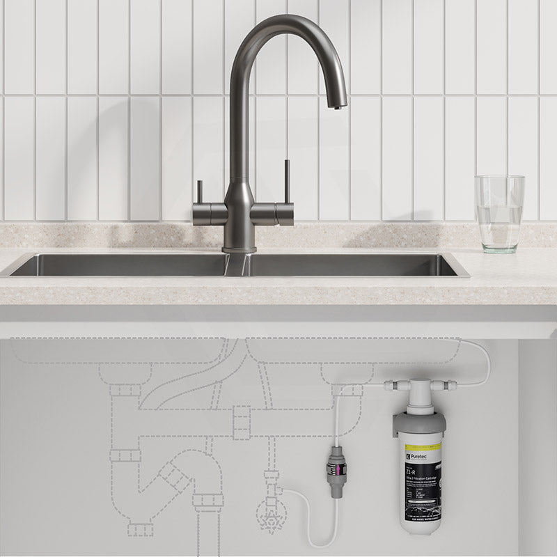 Puretec Tripla Elite-10 High Loop 3-Way Kitchen Mixer Tap with Water Filter Variant Colour Available