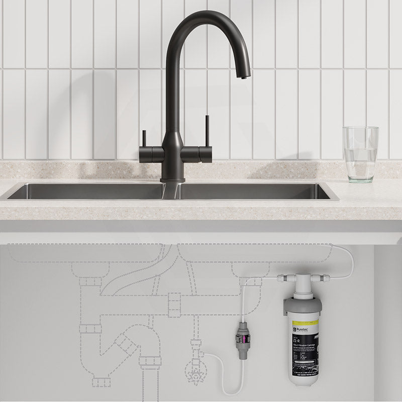 Puretec Tripla Elite-10 High Loop 3-Way Kitchen Mixer Tap with Water Filter Variant Colour Available