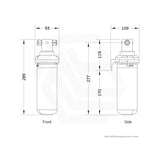 Puretec Z1 & Z6 Three Stage Undersink 0.1 Micron Water Filter System