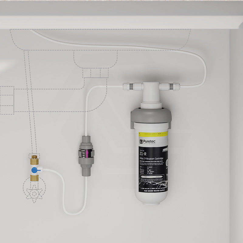 Puretec Z1 & Z6 Three Stage Undersink 0.1 Micron Water Filter System