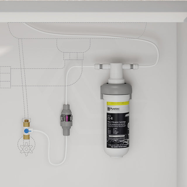 Puretec Z1 & Z6 Three Stage Undersink 0.1 Micron Water Filter System