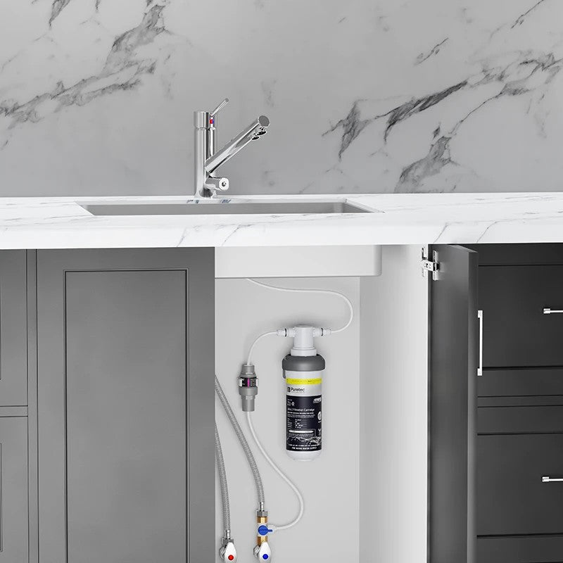 Puretec Tripla Chrome T1 3-Way Mixer Tap with Quick Twist Undersink Filter System