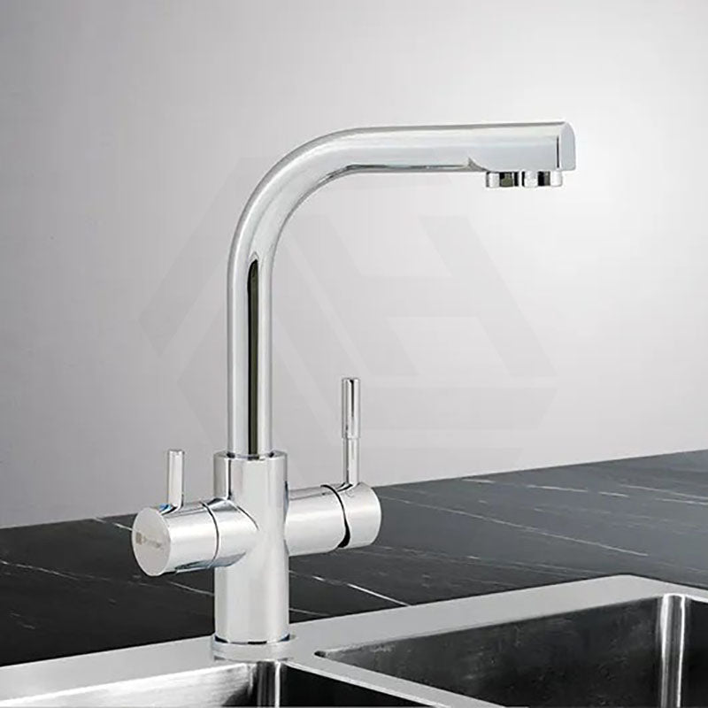 Puretec Tripla Chrome T3 3-Way Mixer Tap with Quick Twist Undersink Filter System
