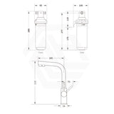 Puretec Tripla Chrome T3 3-Way Mixer Tap with Quick Twist Undersink Filter System