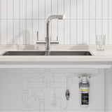 Puretec Tripla Chrome T3 3-Way Mixer Tap with Quick Twist Undersink Filter System