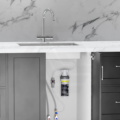 Puretec Tripla Chrome T4 3-Way Mixer Tap with Quick Twist Undersink Filter System