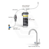 Puretec Tripla Chrome T4 3-Way Mixer Tap with Quick Twist Undersink Filter System