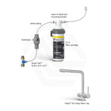 Puretec Tripla Chrome T6 3-Way Mixer Tap with Quick Twist Undersink Filter System