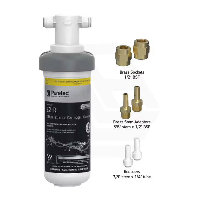 Puretec High Flow Retrofit Kit for Undersink Water Filter (To Replace an Existing Filter From a Different Brand to Puretec Z2)