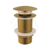G#1(Gold) 32/40mm Brushed Yellow Gold Mushroom Solid Brass Basin Pop Up Waste NO Overflow