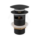 32/40mm Bathroom Matt Black Mushroom Solid Brass Basin Pop Up Waste with Overflow