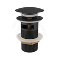 32/40mm Bathroom Matt Black Mushroom Solid Brass Basin Pop Up Waste with Overflow