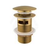 G#1(Gold) 32/40mm Brushed Yellow Gold Mushroom Solid Brass Basin Pop Up Waste with Overflow