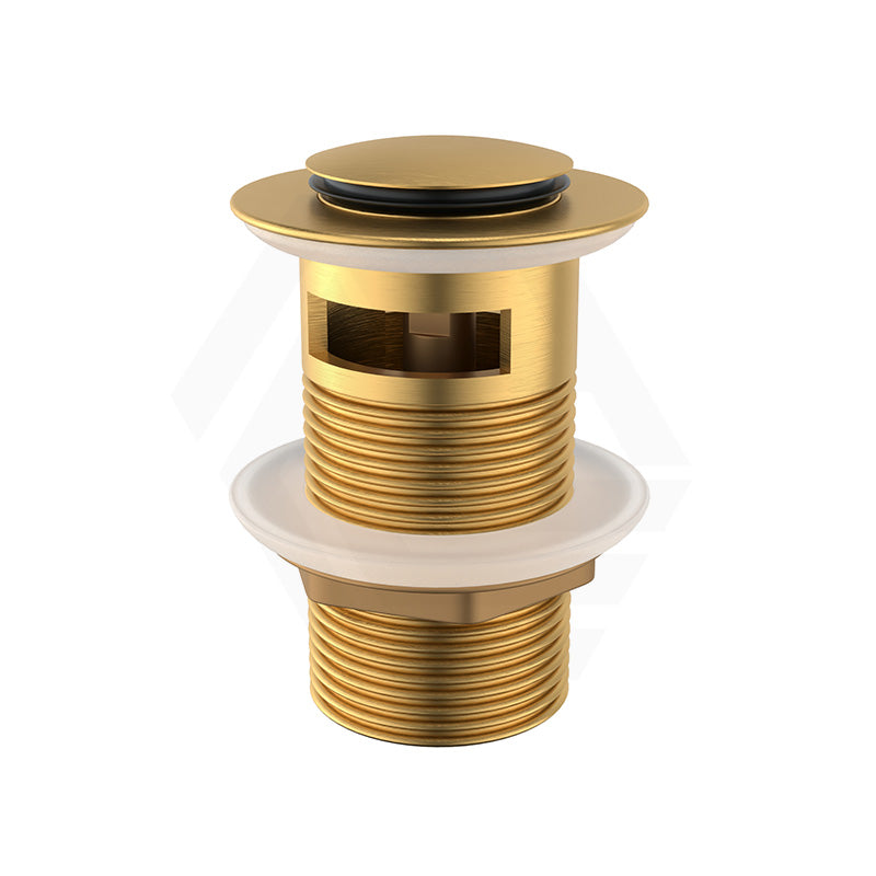 G#1(Gold) Aquaperla 32/40mm Brushed Brass Basin Pop Up Waste with Overflow